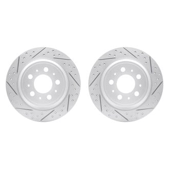 R1 Concepts® - Drilled and Slotted Rear Brake Rotor Set