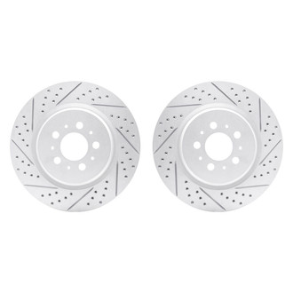 R1 Concepts® - Drilled and Slotted Rear Brake Rotor Set