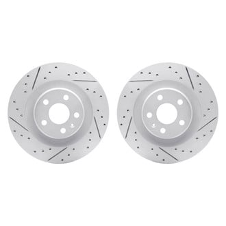 R1 Concepts® - Drilled and Slotted Rear Brake Rotor Set