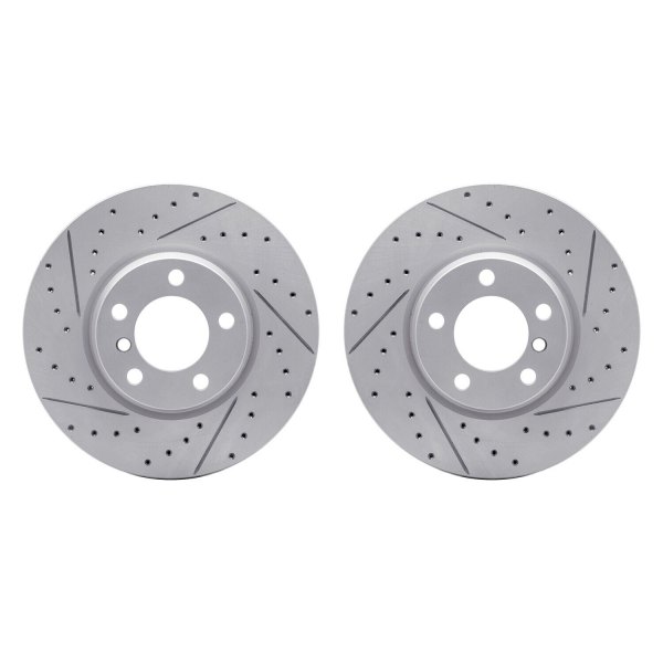 R1 Concepts® - Drilled and Slotted Front Brake Rotor Set