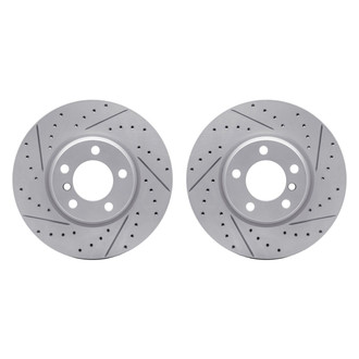 R1 Concepts® - Drilled and Slotted Front Brake Rotor Set