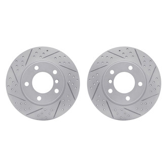 R1 Concepts® - Drilled and Slotted Front Brake Rotor Set