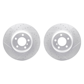 R1 Concepts® - Drilled and Slotted Front Brake Rotor Set