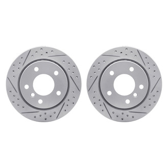 R1 Concepts® - Drilled and Slotted Rear Brake Rotor Set