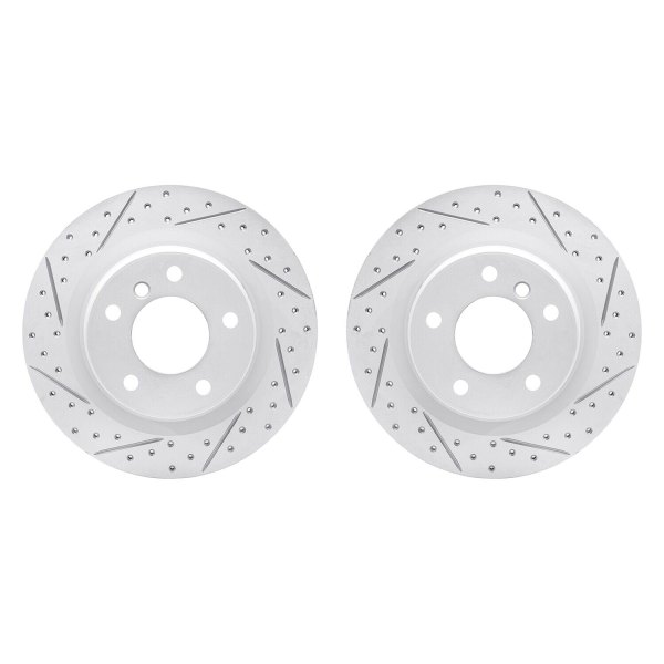 R1 Concepts® - Drilled and Slotted Rear Brake Rotor Set