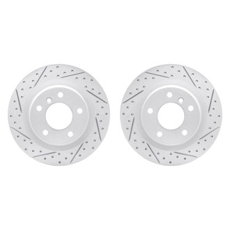 R1 Concepts® - Drilled and Slotted Rear Brake Rotor Set