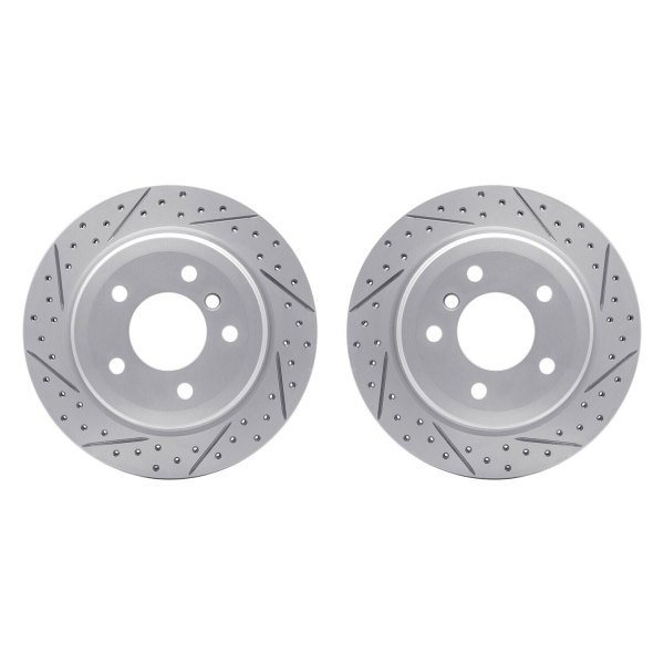 R1 Concepts® - Drilled and Slotted Rear Brake Rotor Set