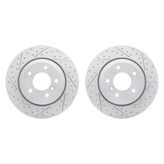 R1 Concepts® - Drilled and Slotted Rear Brake Rotor Set