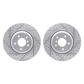 R1 Concepts® - Drilled and Slotted Rear Brake Rotor Set