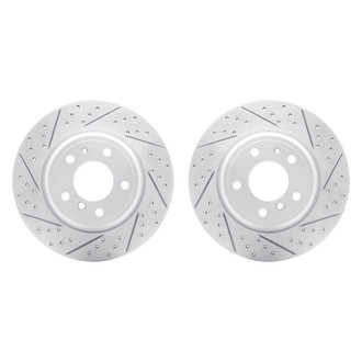 R1 Concepts® - Drilled and Slotted Rear Brake Rotor Set