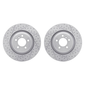 R1 Concepts® - Drilled and Slotted Rear Brake Rotor Set
