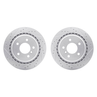 R1 Concepts® - Drilled and Slotted Rear Brake Rotor Set