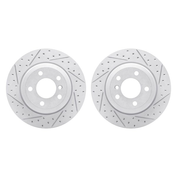 R1 Concepts® - Drilled and Slotted Rear Brake Rotor Set