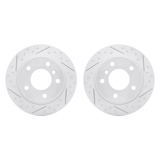 R1 Concepts® - Drilled and Slotted Rear Brake Rotor Set