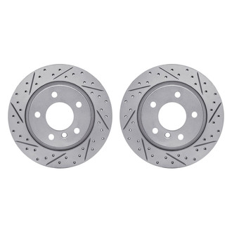 R1 Concepts® - Drilled and Slotted Rear Brake Rotor Set