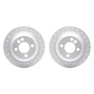 R1 Concepts® - Drilled and Slotted Rear Brake Rotor Set