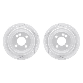 R1 Concepts® - Drilled and Slotted Rear Brake Rotor Set