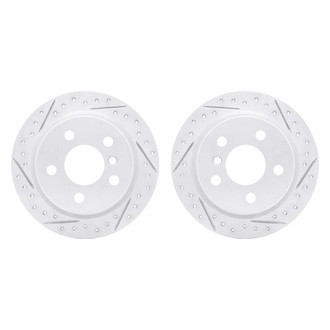 R1 Concepts® - Drilled and Slotted Rear Brake Rotor Set