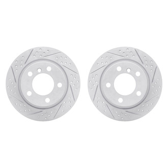 R1 Concepts® - Drilled and Slotted Rear Brake Rotor Set