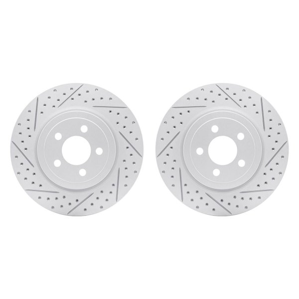 R1 Concepts® - Drilled and Slotted Front Brake Rotor Set