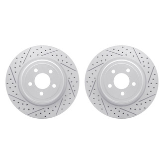 R1 Concepts® - Drilled and Slotted Rear Brake Rotor Set