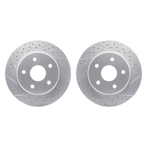 R1 Concepts® - Drilled and Slotted Front Brake Rotor Set