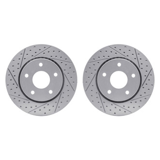 R1 Concepts® - Drilled and Slotted Front Brake Rotor Set