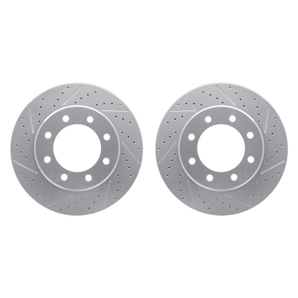 R1 Concepts® - Drilled and Slotted Front Brake Rotor Set