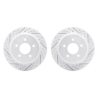 R1 Concepts® - Drilled and Slotted Rear Brake Rotor Set