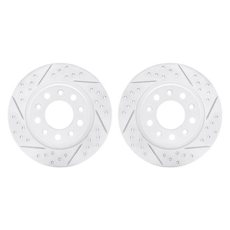 R1 Concepts® - Drilled and Slotted Rear Brake Rotor Set