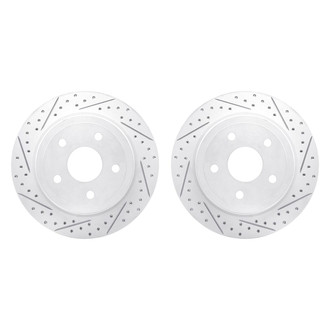 R1 Concepts® - Drilled and Slotted Rear Brake Rotor Set