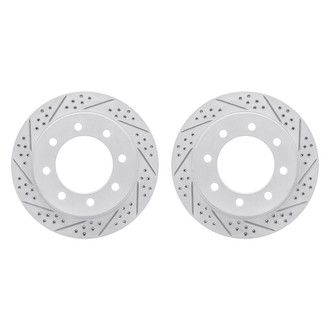 R1 Concepts® - Drilled and Slotted Rear Brake Rotor Set