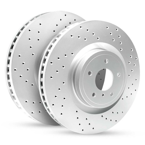 R1 Concepts® - Drilled and Slotted Rear Brake Rotor Set