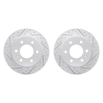 R1 Concepts® - Drilled and Slotted Rear Brake Rotor Set