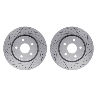 R1 Concepts® - Drilled and Slotted Front Brake Rotor Set