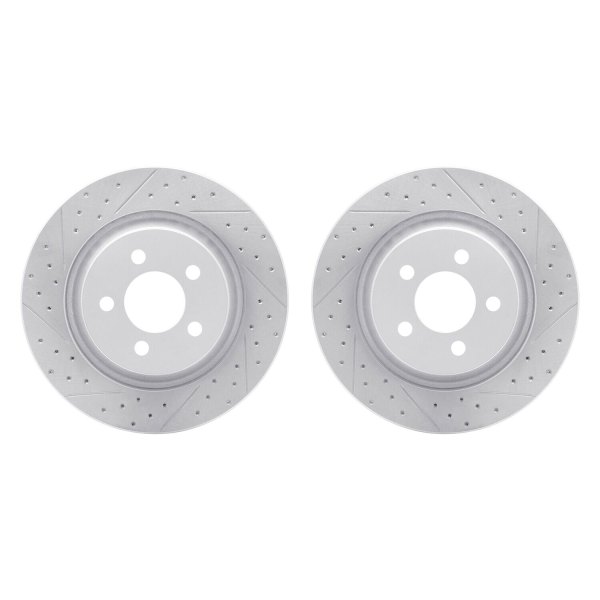 R1 Concepts® - Drilled and Slotted Front Brake Rotor Set