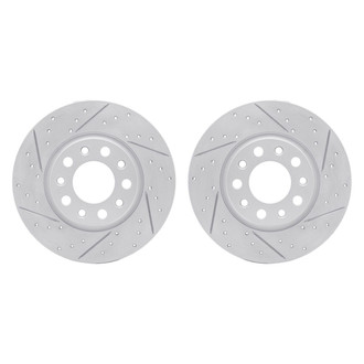 R1 Concepts® - Drilled and Slotted Rear Brake Rotor Set