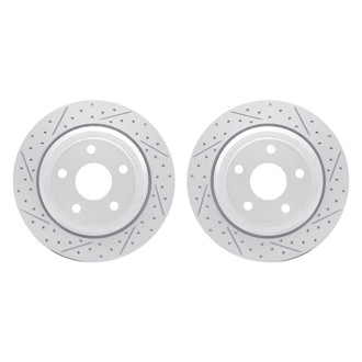 R1 Concepts® - Drilled and Slotted Rear Brake Rotor Set