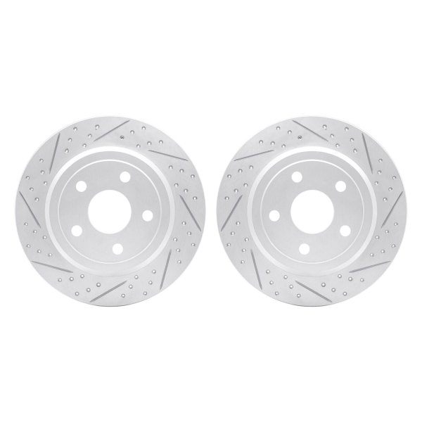 R1 Concepts® - Drilled and Slotted Rear Brake Rotor Set