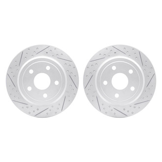 R1 Concepts® - Drilled and Slotted Rear Brake Rotor Set