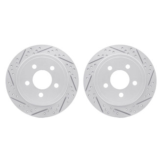 R1 Concepts® - Drilled and Slotted Rear Brake Rotor Set