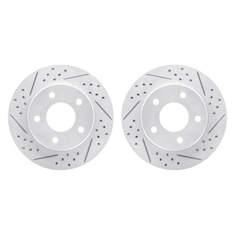 R1 Concepts® - Drilled and Slotted Front Brake Rotor Set