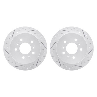 R1 Concepts® - Drilled and Slotted Rear Brake Rotor Set