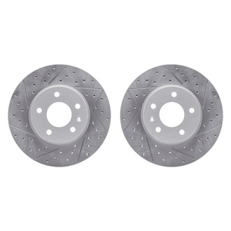 R1 Concepts® - Drilled and Slotted Front Brake Rotor Set