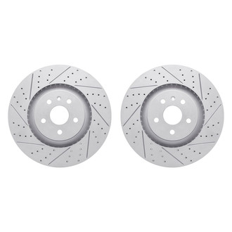R1 Concepts® - Drilled and Slotted Front Brake Rotor Set