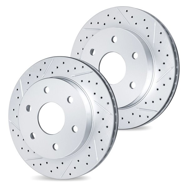 R1 Concepts® - Drilled and Slotted Front Brake Rotor Set