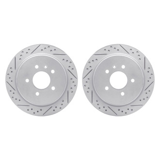 R1 Concepts® - Drilled and Slotted Rear Brake Rotor Set