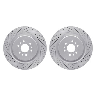 R1 Concepts® - Drilled and Slotted Rear Brake Rotor Set