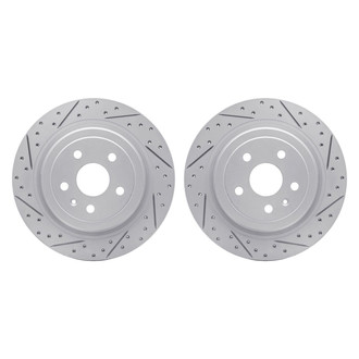 R1 Concepts® - Drilled and Slotted Rear Brake Rotor Set