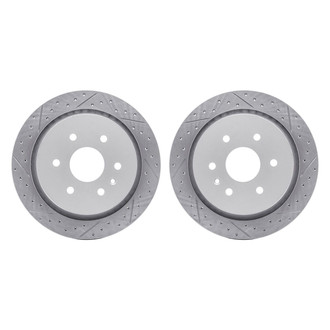 R1 Concepts® - Drilled and Slotted Rear Brake Rotor Set